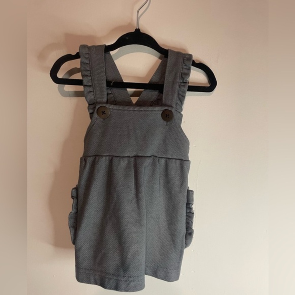 Milkbarn 3-6M denim dress jumper